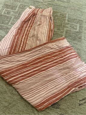 Z Supply Striped Wide-Leg Pants in Rose and Cream